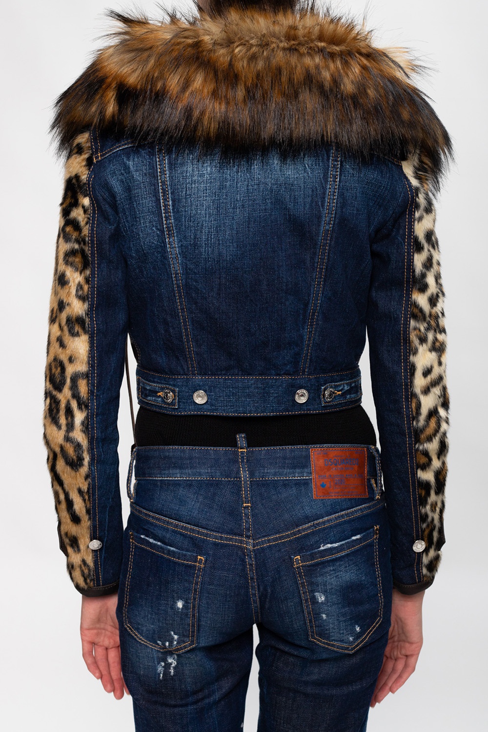 T.JEANS■(W) Collar Fur Jacket★送料込 8053473302845-Coats-Jackets-